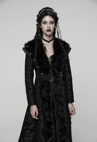 Punk Rave Gothic Coat Plush UK 8-22 - QHA UK