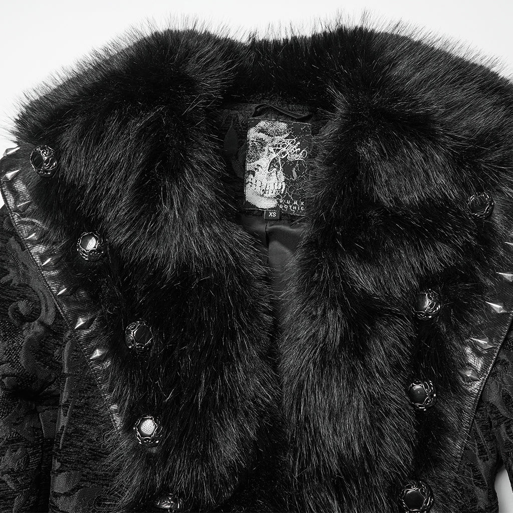 Punk Rave Gothic Coat Plush UK 8-22 - QHA UK