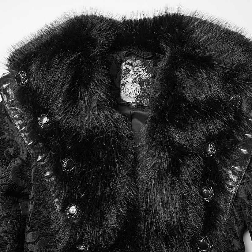 Punk Rave Gothic Coat Plush UK 8-22 - QHA UK