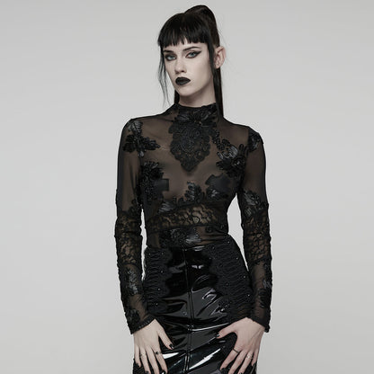 Punk Rave Women's Gothic Slip Lace Undershirt UK 8-16 - QHA UK