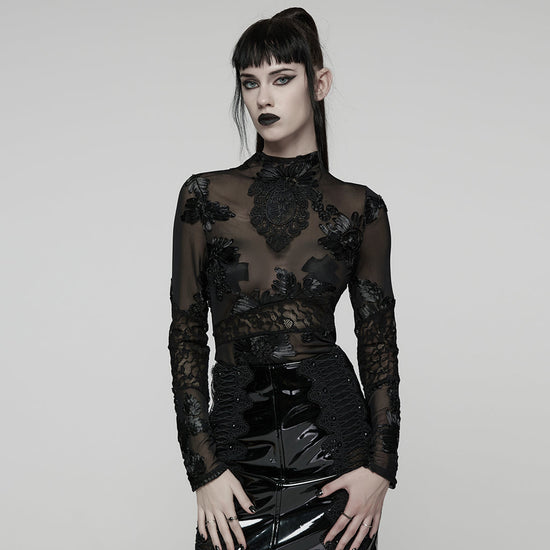 Punk Rave Women's Gothic Slip Lace Undershirt UK 8-16 - QHA UK
