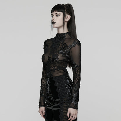 Punk Rave Women's Gothic Slip Lace Undershirt UK 8-16 - QHA UK