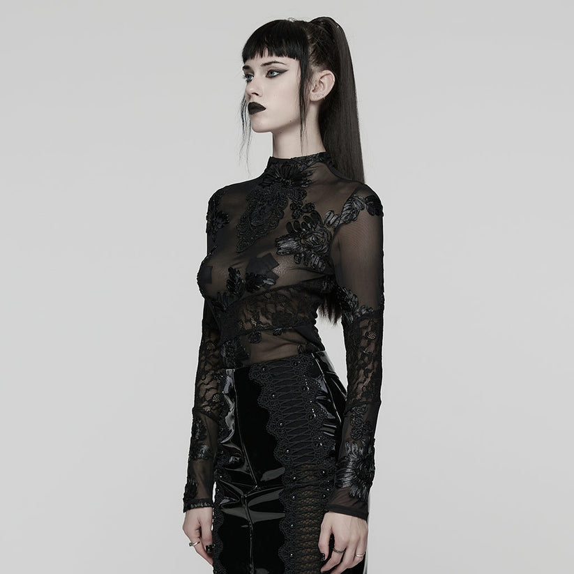 Punk Rave Women's Gothic Slip Lace Undershirt UK 8-16 - QHA UK