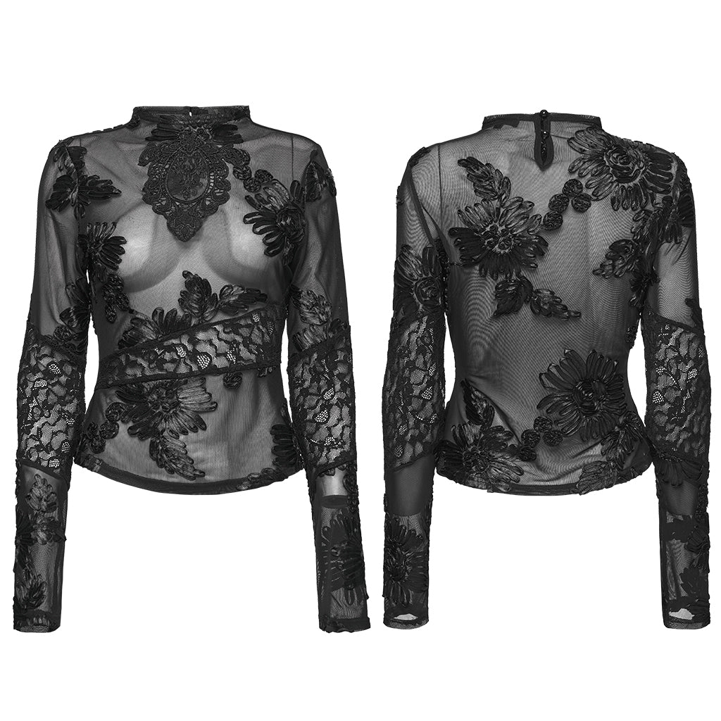 Punk Rave Women's Gothic Slip Lace Undershirt UK 8-16 - QHA UK