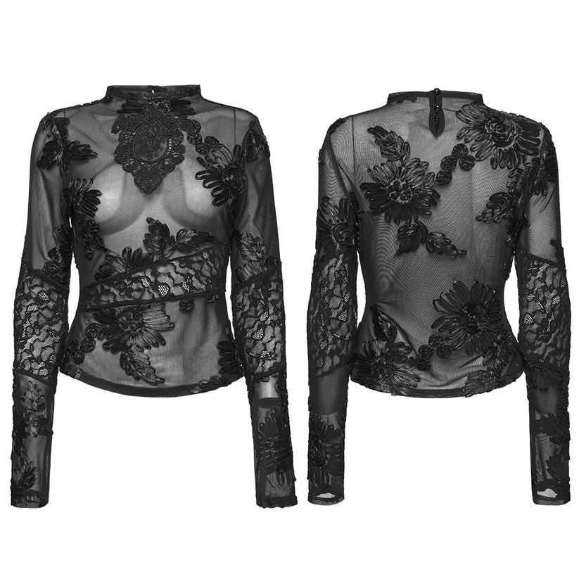 Punk Rave Women's Gothic Slip Lace Undershirt UK 8-16 - QHA UK