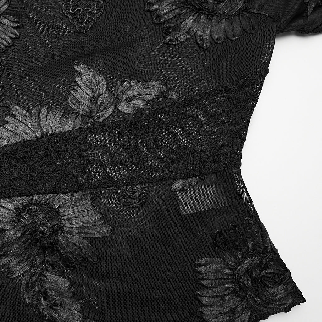 Punk Rave Women's Gothic Slip Lace Undershirt UK 8-16 - QHA UK