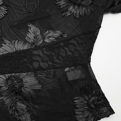 Punk Rave Women's Gothic Slip Lace Undershirt UK 8-16 - QHA UK
