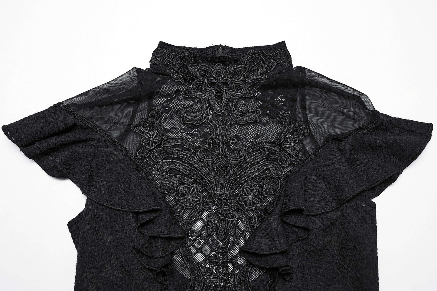 Punk Rave Gothic Blouse Applique Top UK 8-22 - QHA UK