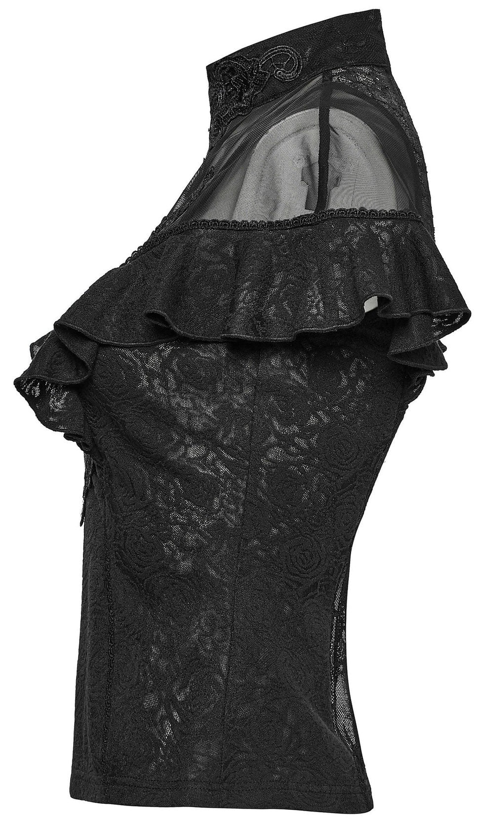 Punk Rave Gothic Blouse Applique Top UK 8-22 - QHA UK