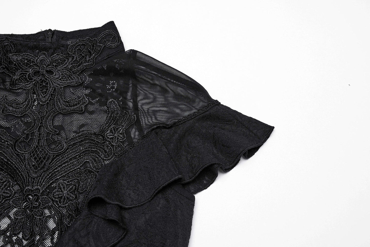 Punk Rave Gothic Blouse Applique Top UK 8-22 - QHA UK
