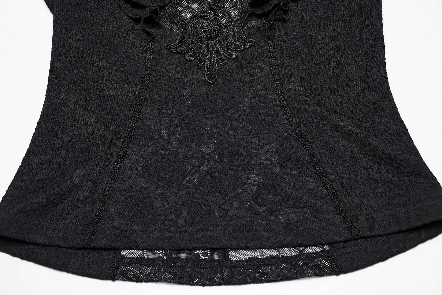 Punk Rave Gothic Blouse Applique Top UK 8-22 - QHA UK