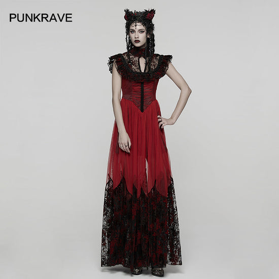 Punk Rave Gothic Dress Flying Sleeve UK 8-22 - QHA UK