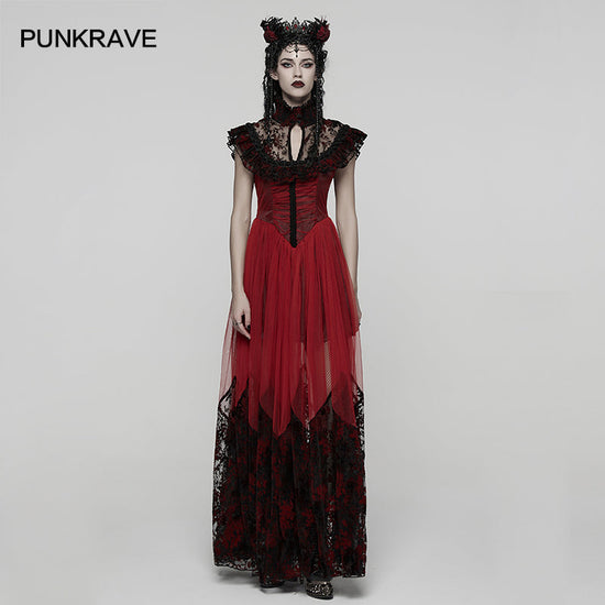 Punk Rave Gothic Dress Flying Sleeve UK 8-22 - Sleeve Detail - QHA UK