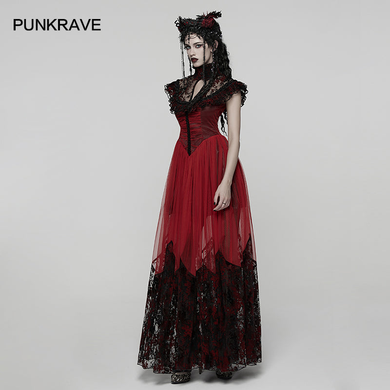 Punk Rave Gothic Dress Flying Sleeve UK 8-22 - Sleeve Detail - QHA UK