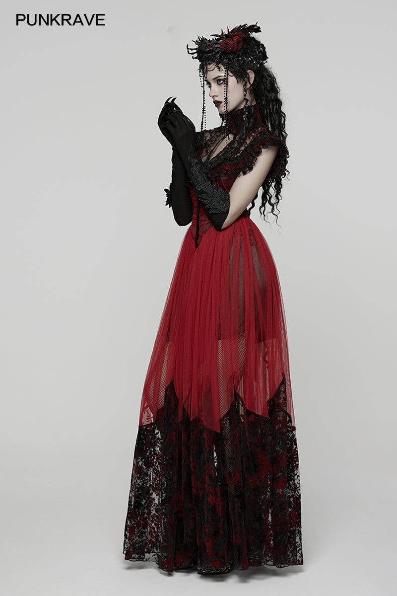 Punk Rave Gothic Dress Flying Sleeve UK 8-22 - Sleeve Detail - QHA UK