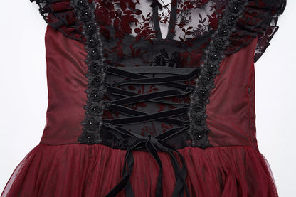 Punk Rave Gothic Dress Flying Sleeve UK 8-22 - Sleeve Detail - QHA UK