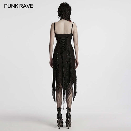 Punk Rave Dress Honey Irregular Split UK 8-22 - QHA UK