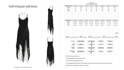 Punk Rave Dress Honey Irregular Split UK 8-22 - QHA UK