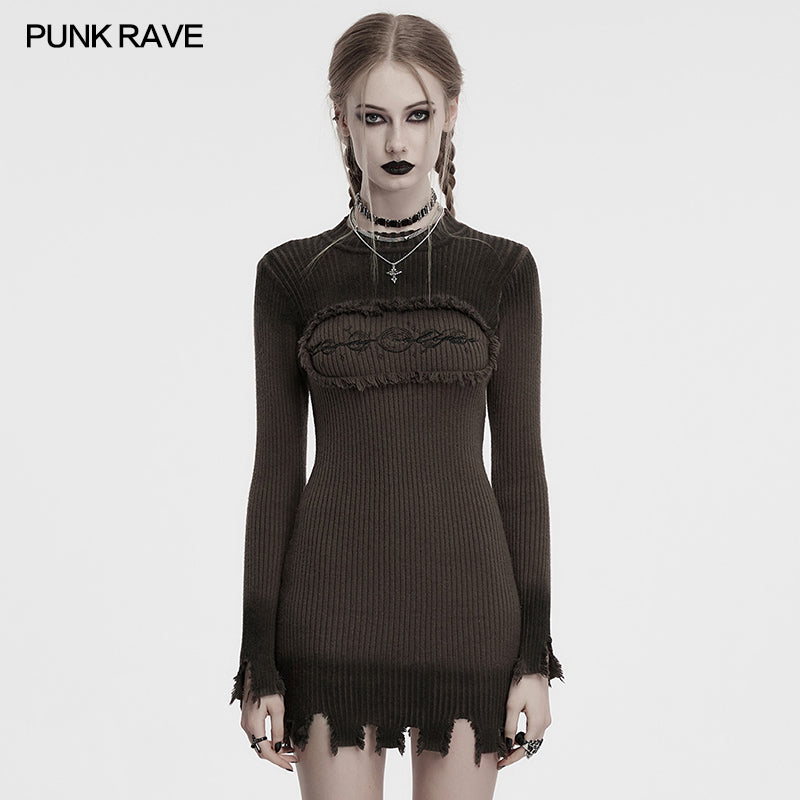 Punk Rave Dress Lunar Eclipse Embroidered UK 8-16 - QHA UK