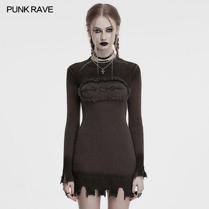 Punk Rave Dress Lunar Eclipse Embroidered UK 8-16 - QHA UK
