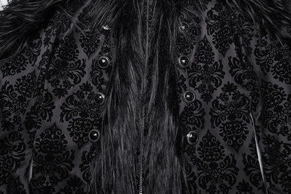 Punk Rave Gothic Coat Morrigan Jacquard Black UK 8-22 - QHA UK