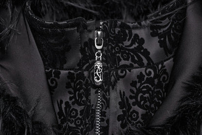 Punk Rave Gothic Coat Morrigan Jacquard Black UK 8-22 - QHA UK