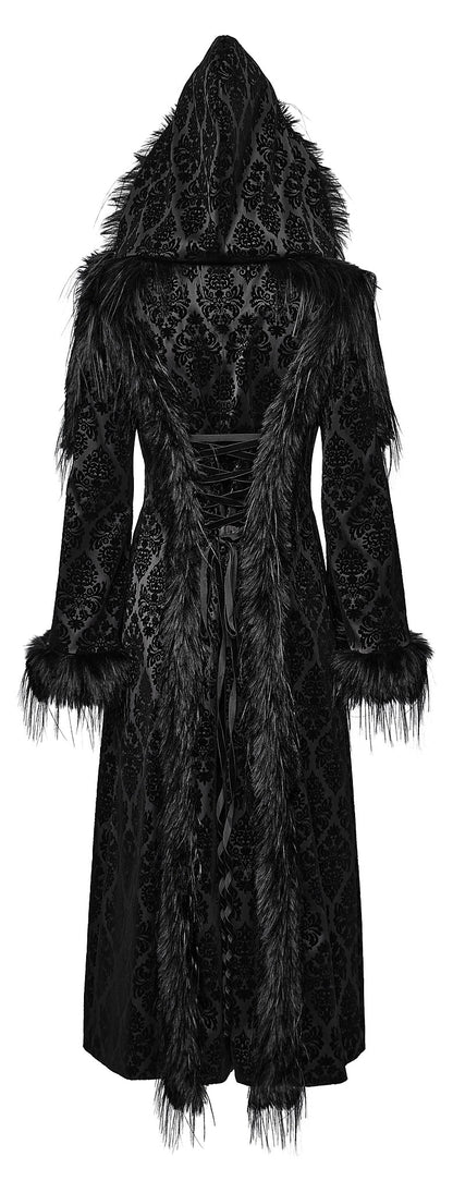 Punk Rave Gothic Coat Morrigan Jacquard Black UK 8-22 - QHA UK