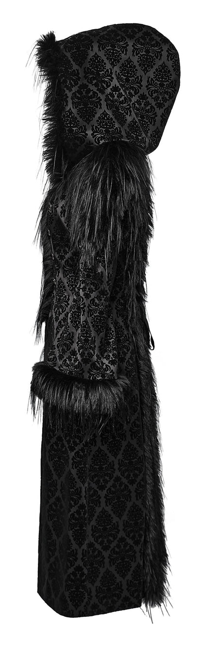 Punk Rave Gothic Coat Morrigan Jacquard Black UK 8-22 - QHA UK