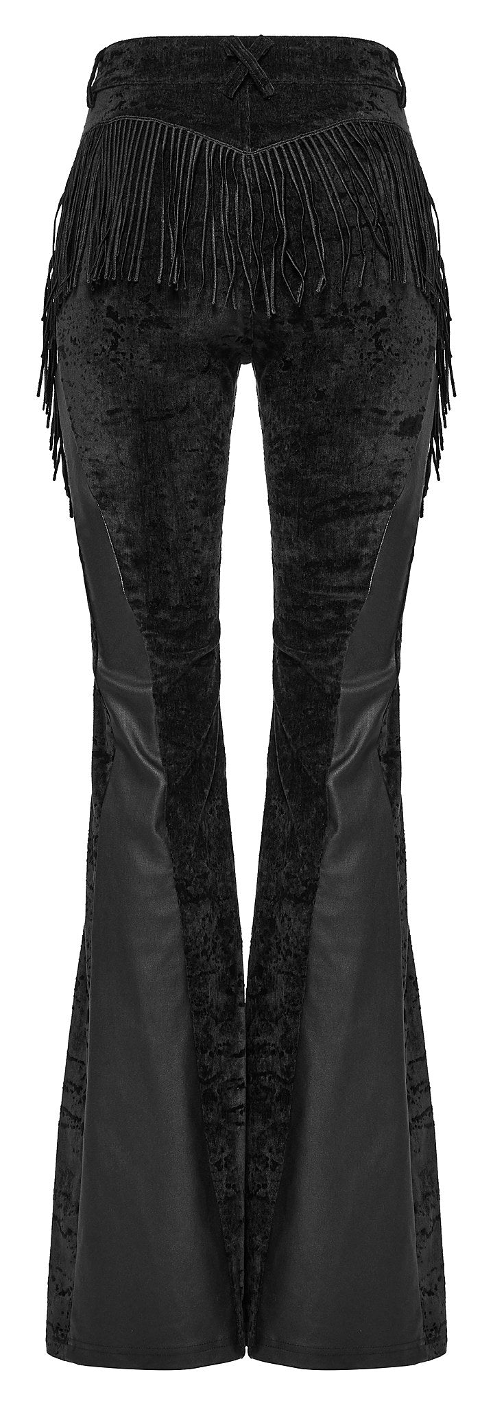 Punk Rave Women's Gothic Trousers Morrigan Wasteland Tassel Flare - QHA UK