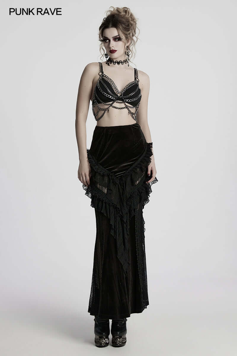 Punk Rave Gothic Skirt Nera Dynamic UK 8-22 - QHA UK
