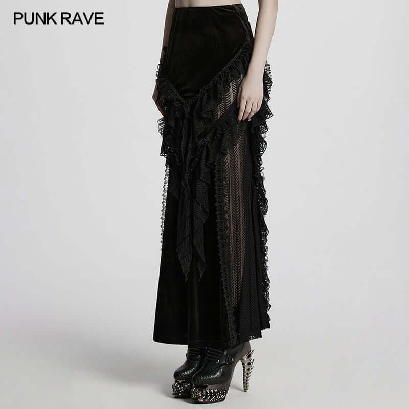 Punk Rave Gothic Skirt Nera Dynamic UK 8-22 - QHA UK