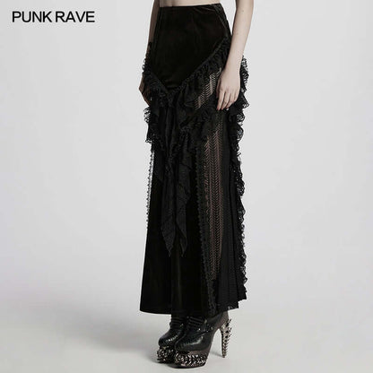 Punk Rave Gothic Skirt Nera Dynamic UK 8-22 - QHA UK