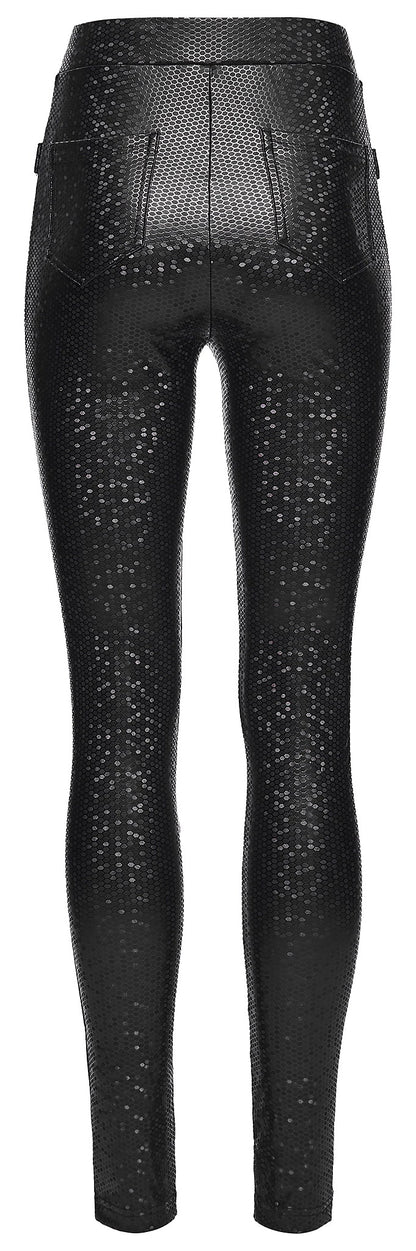 Punk Rave Women's Leggings Ravenna Black Prism Finish UK 10-22 - QHA UK