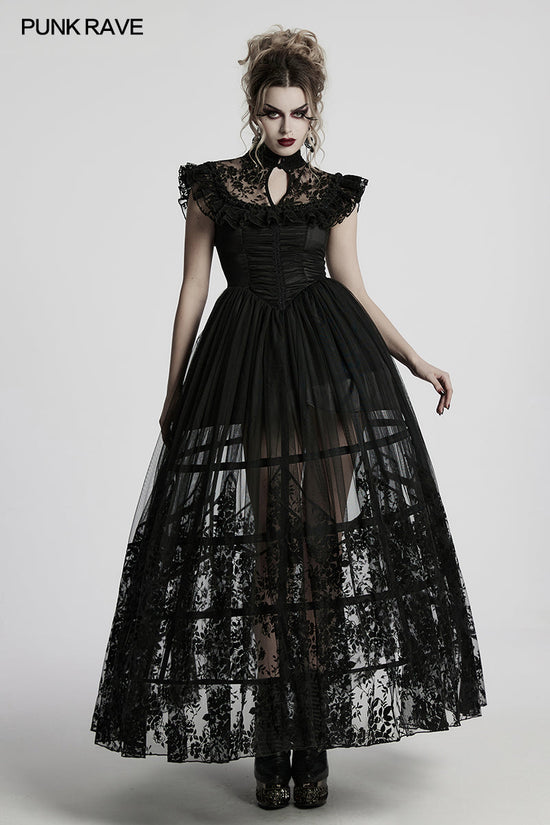 Punk Rave Gothic Dress Seraphina Flying Sleeve UK 8-22 - QHA UK