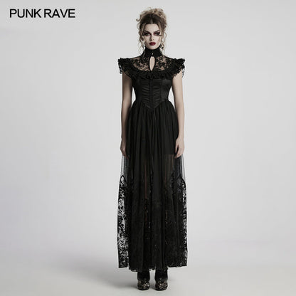 Punk Rave Gothic Dress Seraphina Flying Sleeve UK 8-22 - Sleeve Detail - QHA UK