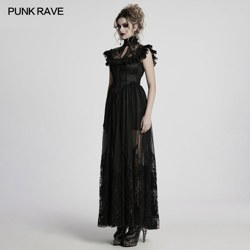 Punk Rave Gothic Dress Seraphina Flying Sleeve UK 8-22 - Sleeve Detail - QHA UK