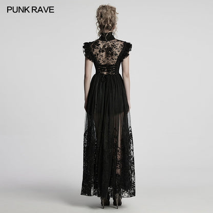 Punk Rave Gothic Dress Seraphina Flying Sleeve UK 8-22 - Sleeve Detail - QHA UK