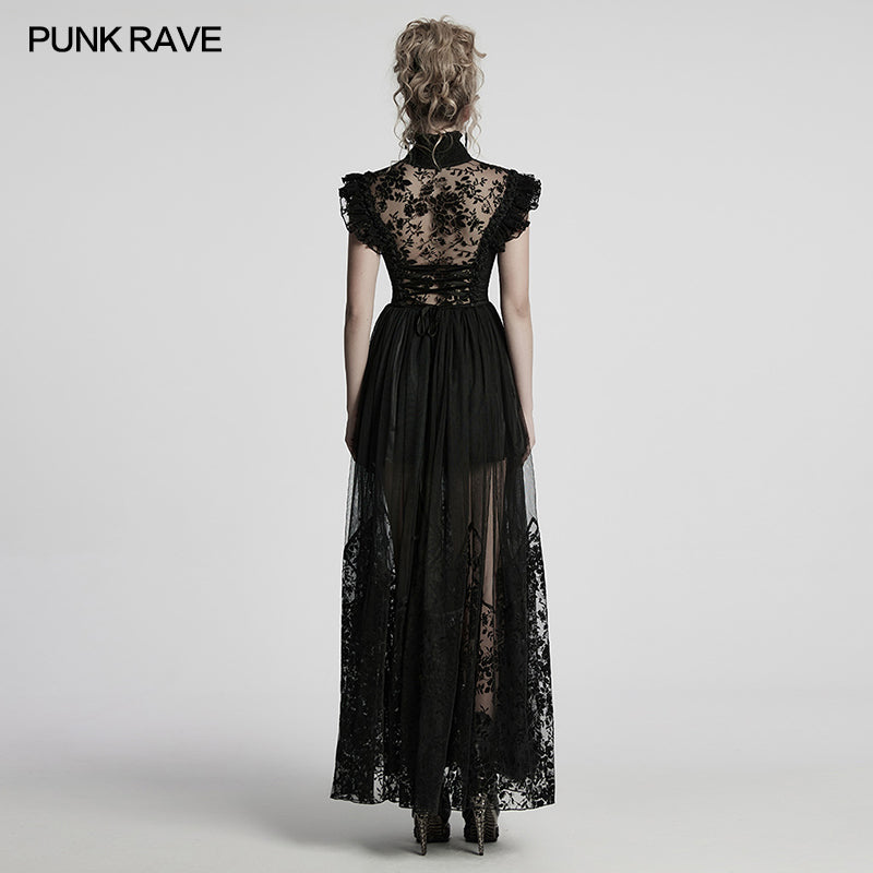 Punk Rave Gothic Dress Seraphina Flying Sleeve UK 8-22 - Sleeve Detail - QHA UK
