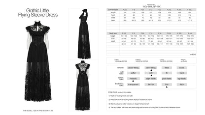 Punk Rave Gothic Dress Seraphina Flying Sleeve UK 8-22 - Sleeve Detail - QHA UK