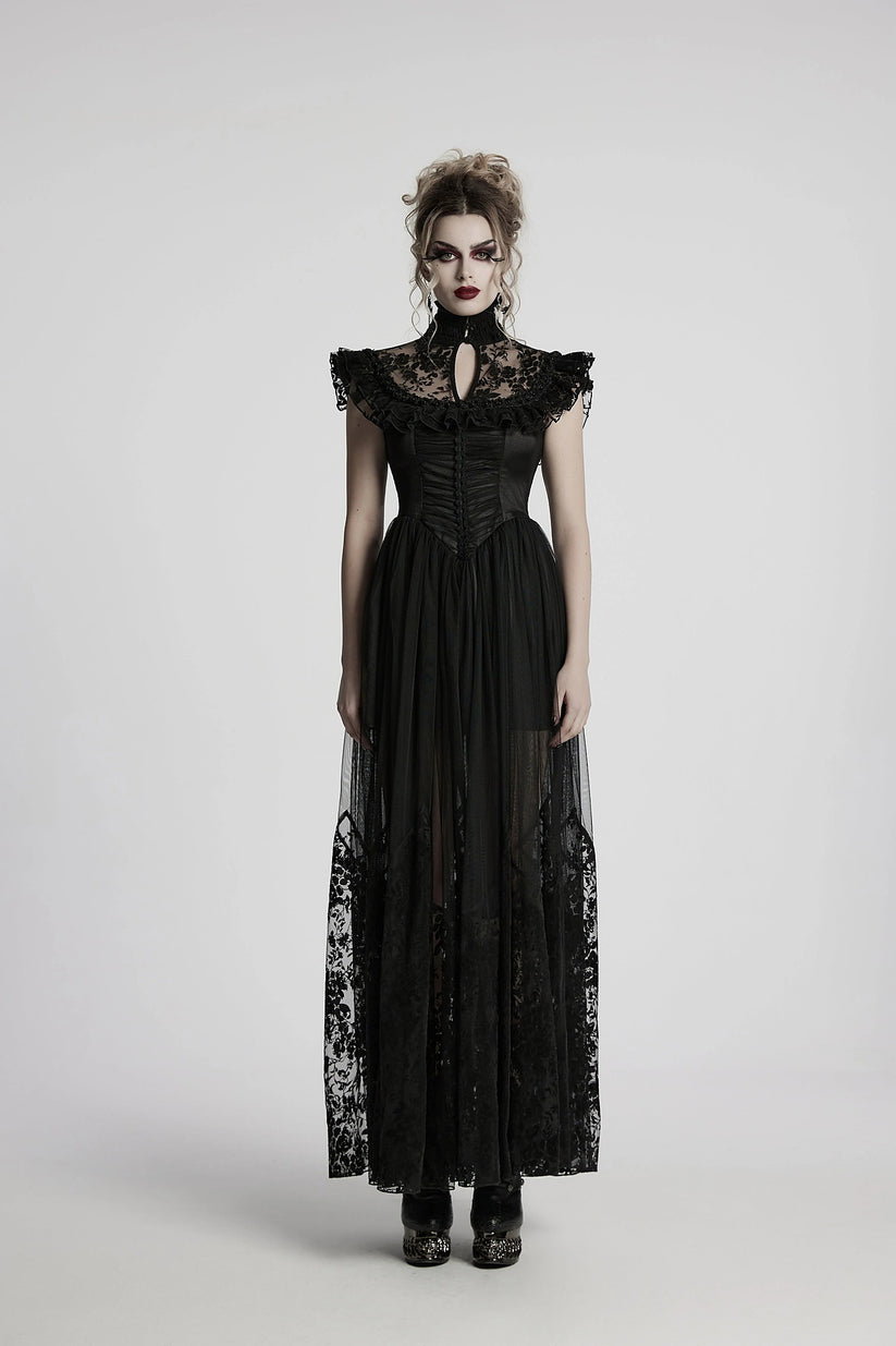 Punk Rave Gothic Dress Seraphina Flying Sleeve UK 8-22 - Sleeve Detail - QHA UK
