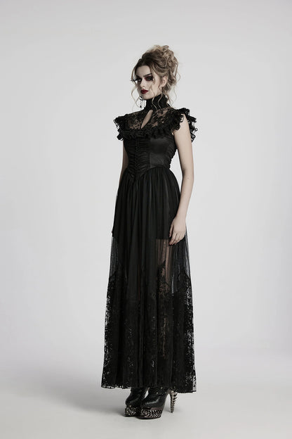 Punk Rave Gothic Dress Seraphina Flying Sleeve UK 8-22 - Sleeve Detail - QHA UK