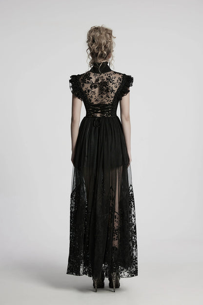 Punk Rave Gothic Dress Seraphina Flying Sleeve UK 8-22 - Sleeve Detail - QHA UK