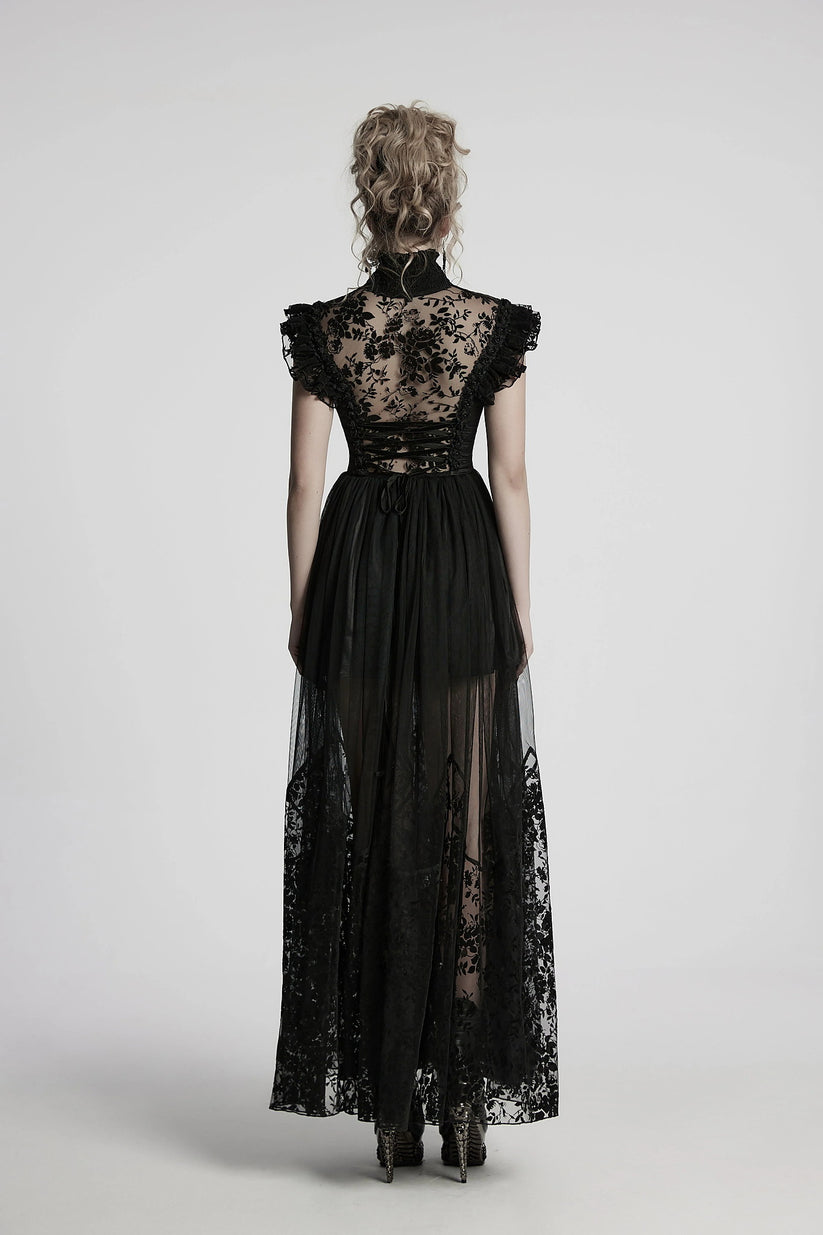 Punk Rave Gothic Dress Seraphina Flying Sleeve UK 8-22 - Sleeve Detail - QHA UK