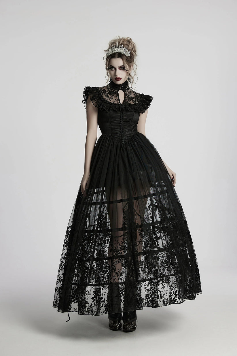 Punk Rave Gothic Dress Seraphina Flying Sleeve UK 8-22 - Sleeve Detail - QHA UK