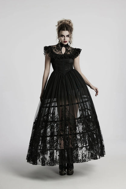 Punk Rave Gothic Dress Seraphina Flying Sleeve UK 8-22 - Sleeve Detail - QHA UK