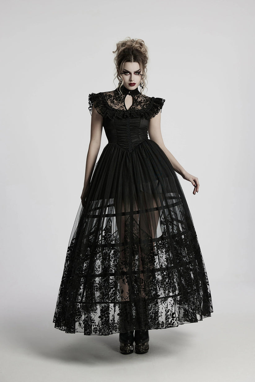 Punk Rave Gothic Dress Seraphina Flying Sleeve UK 8-22 - Sleeve Detail - QHA UK