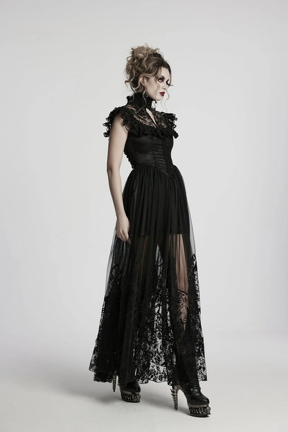 Punk Rave Gothic Dress Seraphina Flying Sleeve UK 8-22 - Sleeve Detail - QHA UK