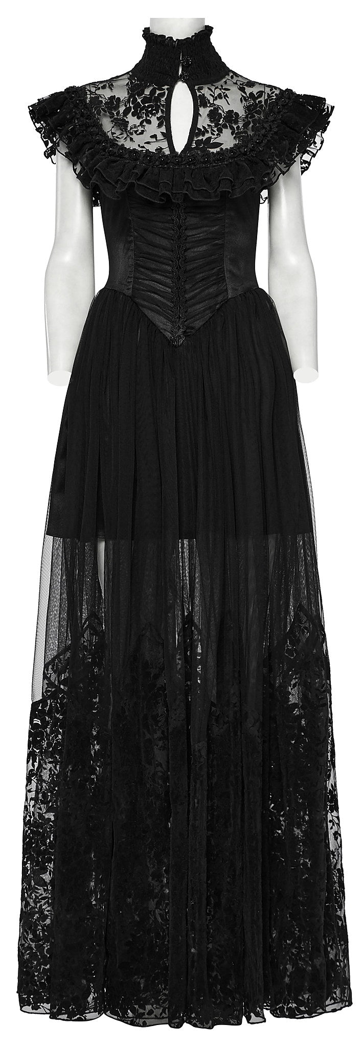 Punk Rave Gothic Dress Seraphina Flying Sleeve UK 8-22 - Sleeve Detail - QHA UK