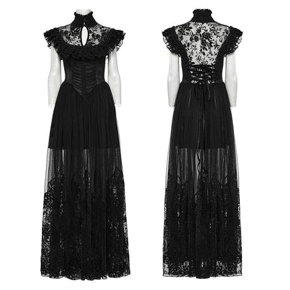 Punk Rave Gothic Dress Seraphina Flying Sleeve UK 8-22 - Sleeve Detail - QHA UK