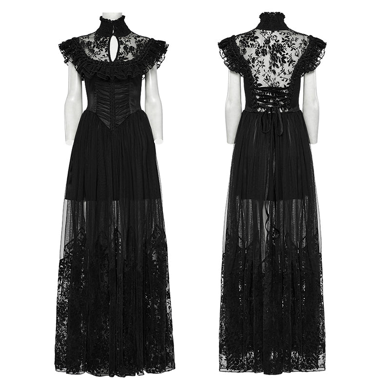 Punk Rave Gothic Dress Seraphina Flying Sleeve UK 8-22 - Sleeve Detail - QHA UK